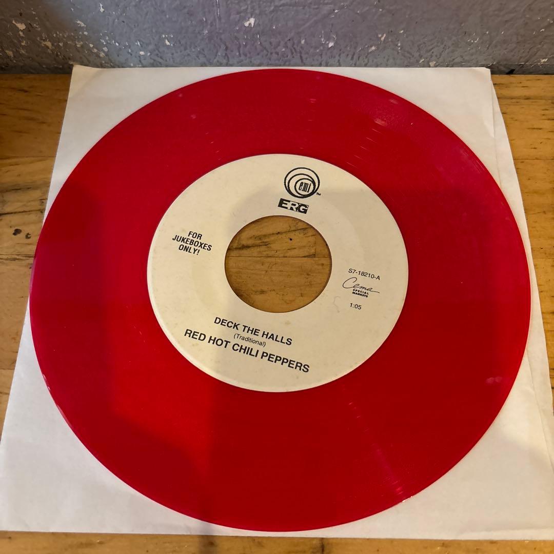 Red Hot Chili Peppers - Deck The Halls / Knock Me Down 7" Red Vinyl Jukebox