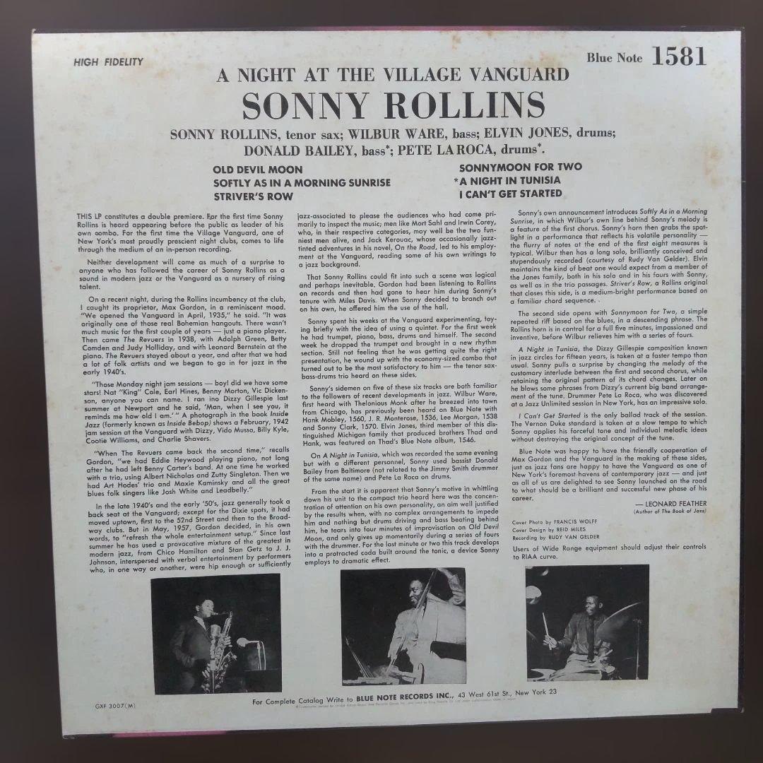 Sonny Rollins A Night at the Village Vanguard Vinyl LP Blue Note Jazz Japan
