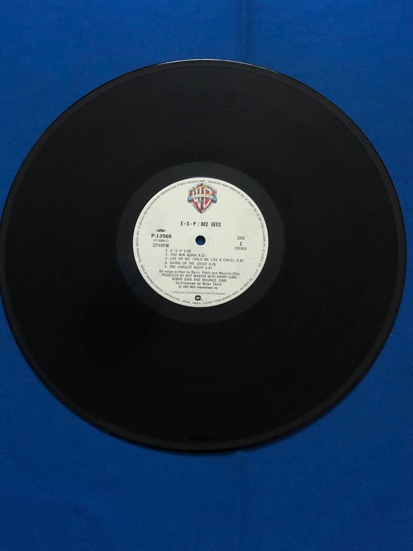 Bee Gees E.S.P 1987 Japan LP Vinyl Record P-13568 with Obi Insert