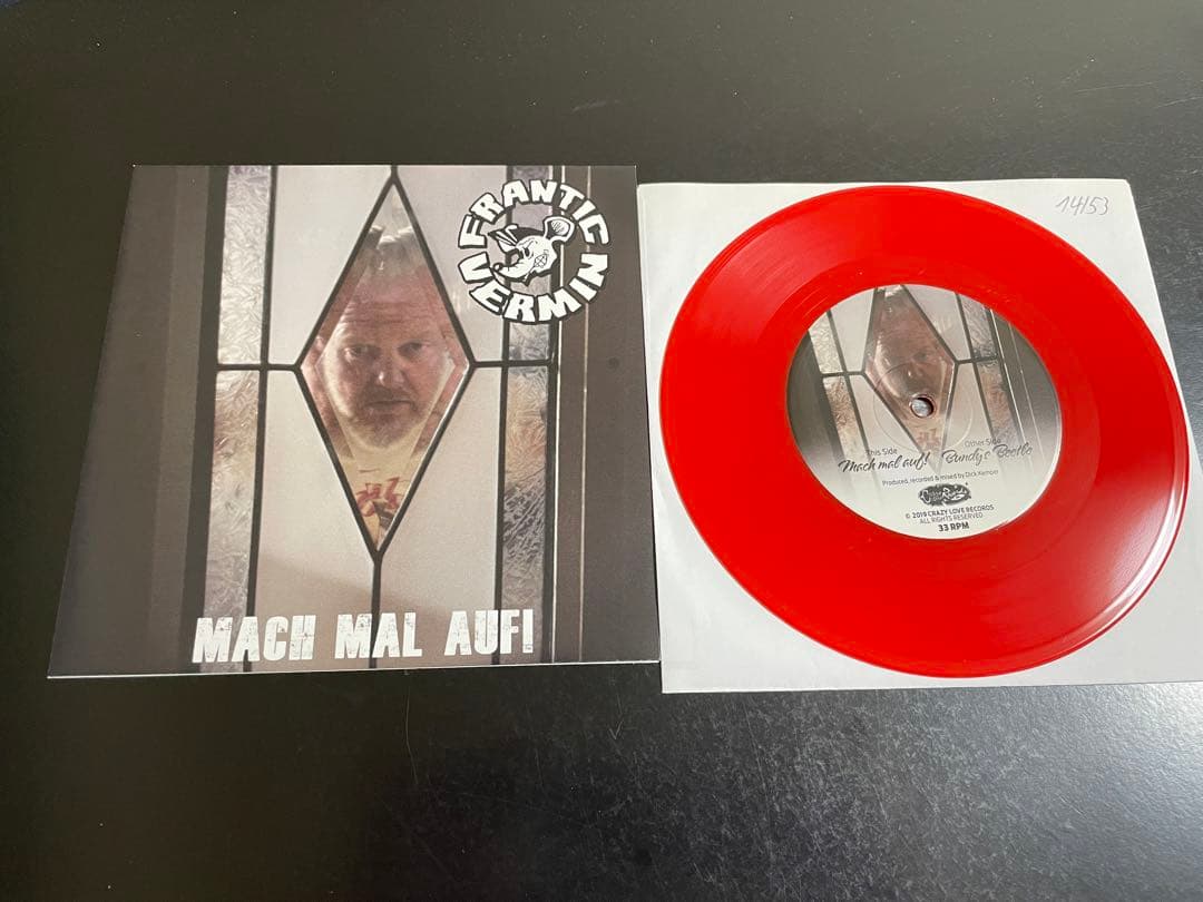 Frantic Vermin - Mach Mal Auf! 7" Red Vinyl Psychobilly Crazy Love Records