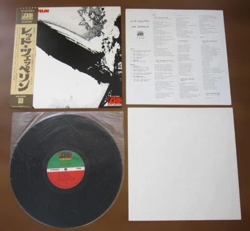 Led Zeppelin I Vinyl LP Japan P-10105A w/ Obi and Giant Poster