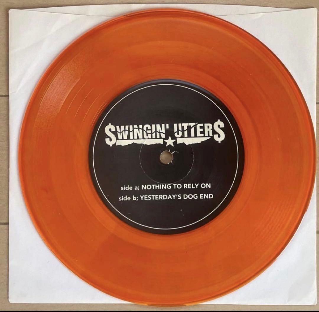 Swingin' Utters - Nothing To Rely On 7" Orange Vinyl Punk Rare
