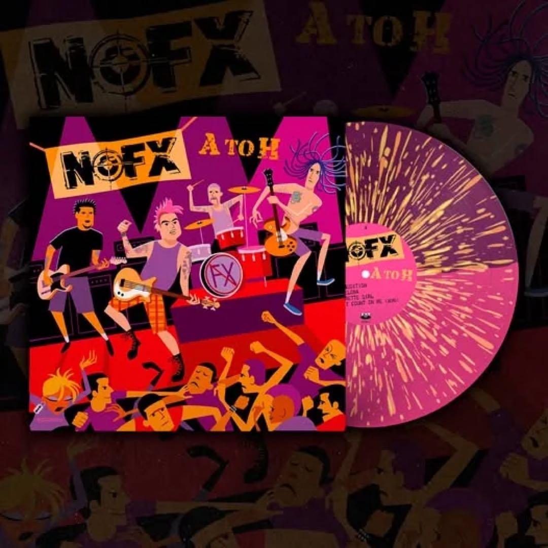 NOFX - A to H - 12" Vinyl LP - Limited Edition Half Purple/Half Red Splatter