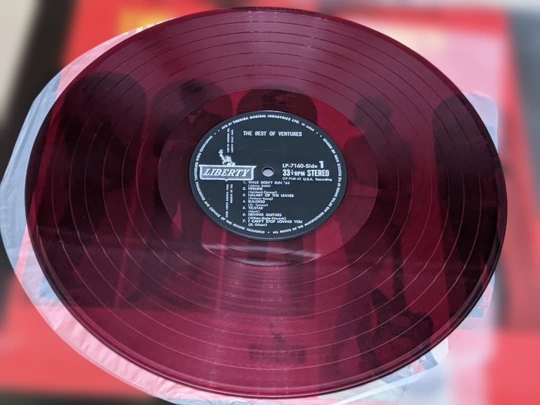 The Ventures Best of Ventures LP-7160 Red Vinyl Japan Record Used | Japansoundstore