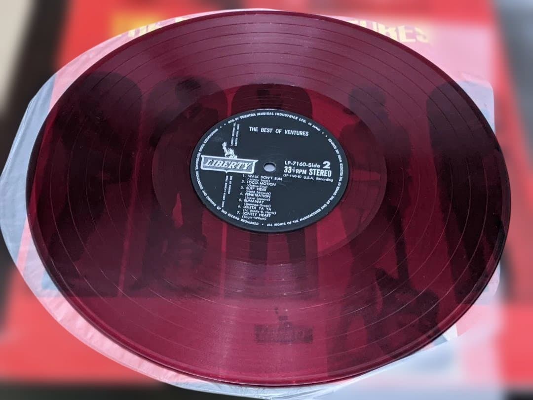 The Ventures Best of Ventures LP-7160 Red Vinyl Japan Record Used | Japansoundstore