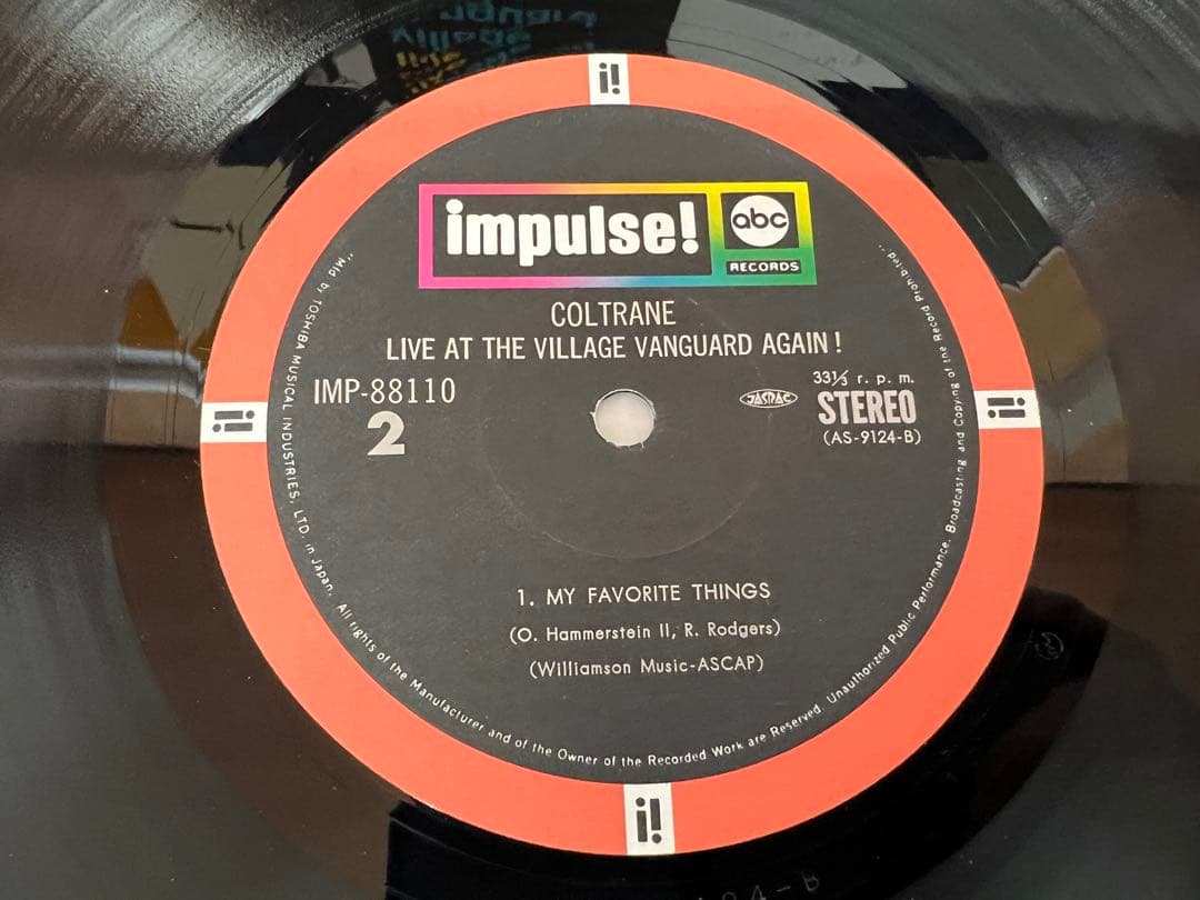 John Coltrane - Live At The Village Vanguard Again! Vinyl LP Japan Obi IMP-88110