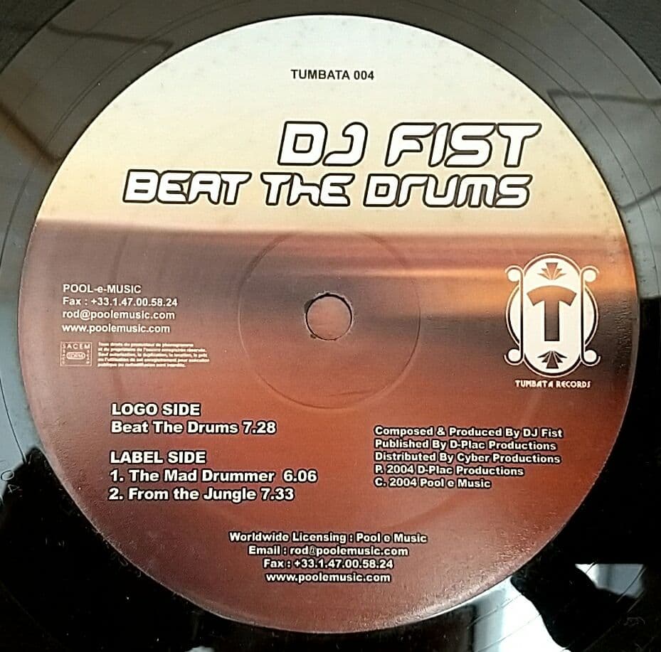 DJ Fist - Beat The Drums 12" Vinyl Electronic House Techno Tumbata 2004
