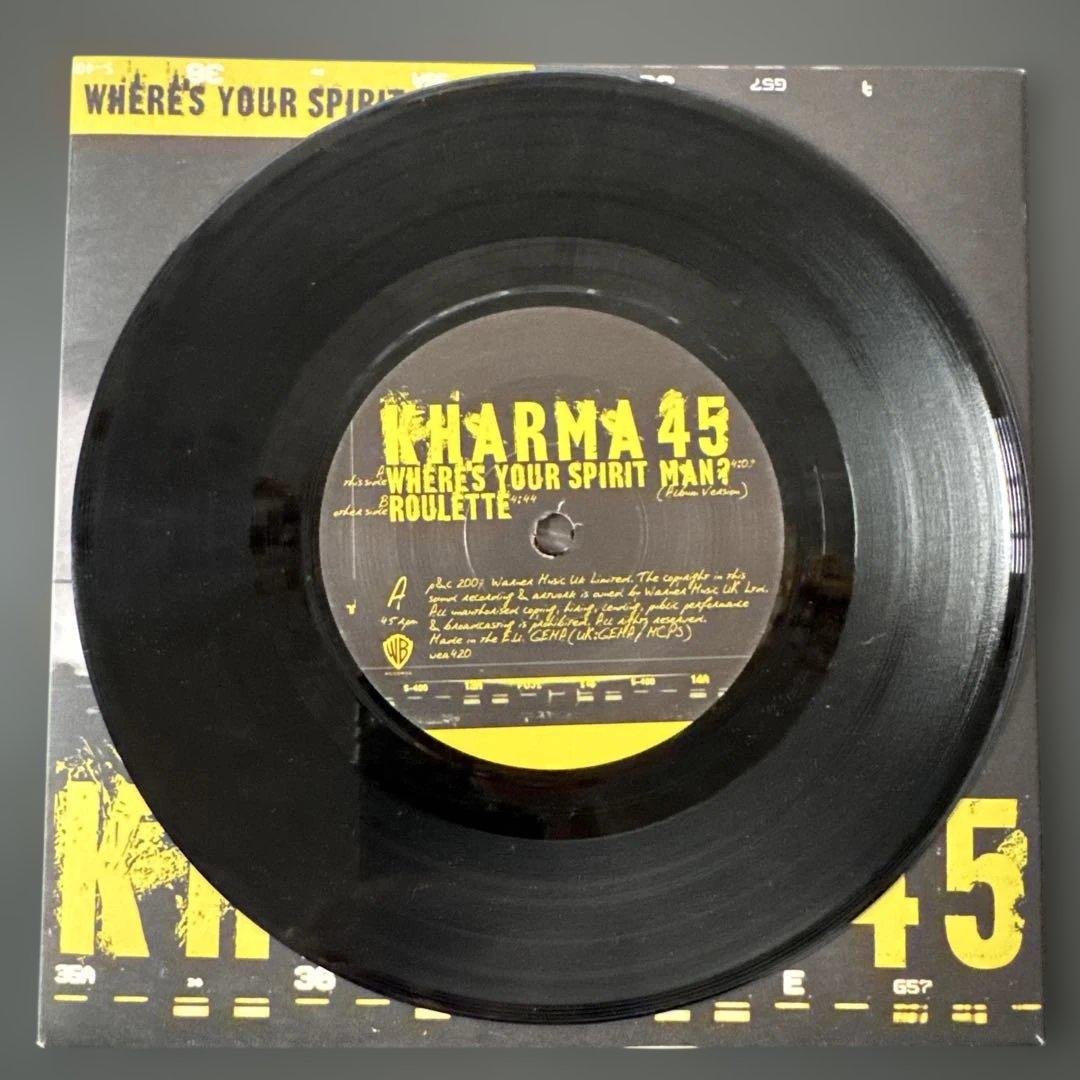 KHARMA 45 - Where's Your Spirit Man? 7" Vinyl Single 2007 Alternative Rock