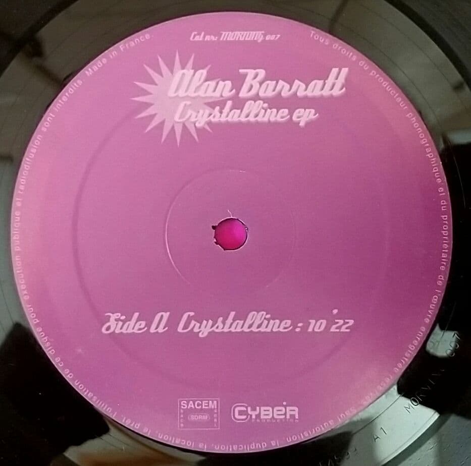 Alan Barratt Crystalline EP 12" Vinyl Electronic House Techno France Pressing