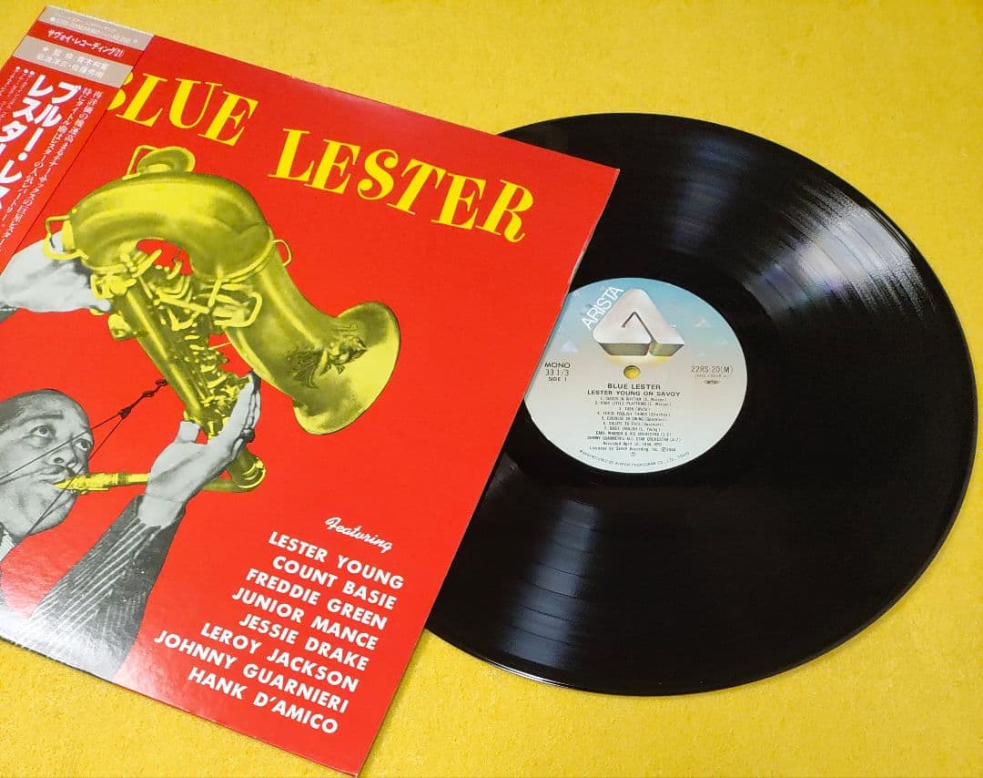 Lester Young Blue Lester Vinyl LP Japan Arista 22RS-20 Mono Swing Jazz W/ Obi