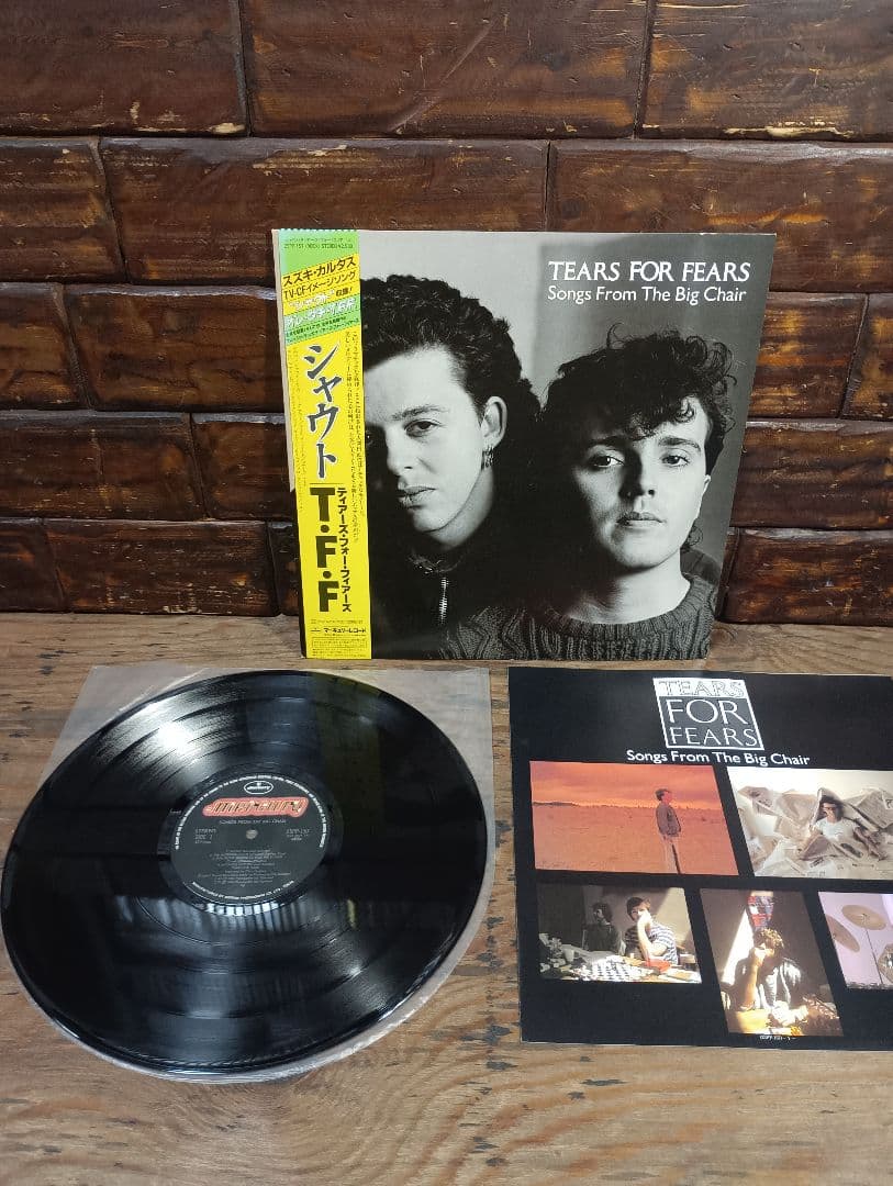 Tears For Fears Songs From The Big Chair LP Japan Pressing w/ Obi Synth-pop 1985