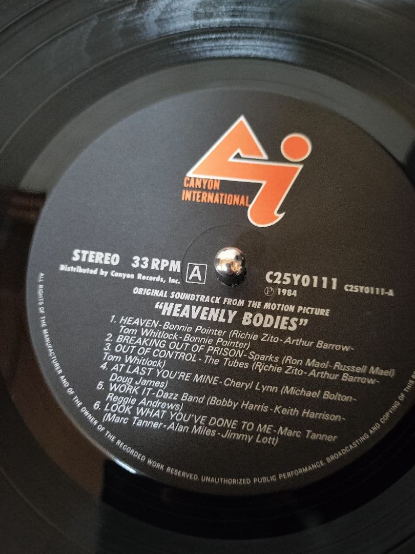 Heavenly Bodies Original Soundtrack Vinyl LP 1984 Japan Compilation