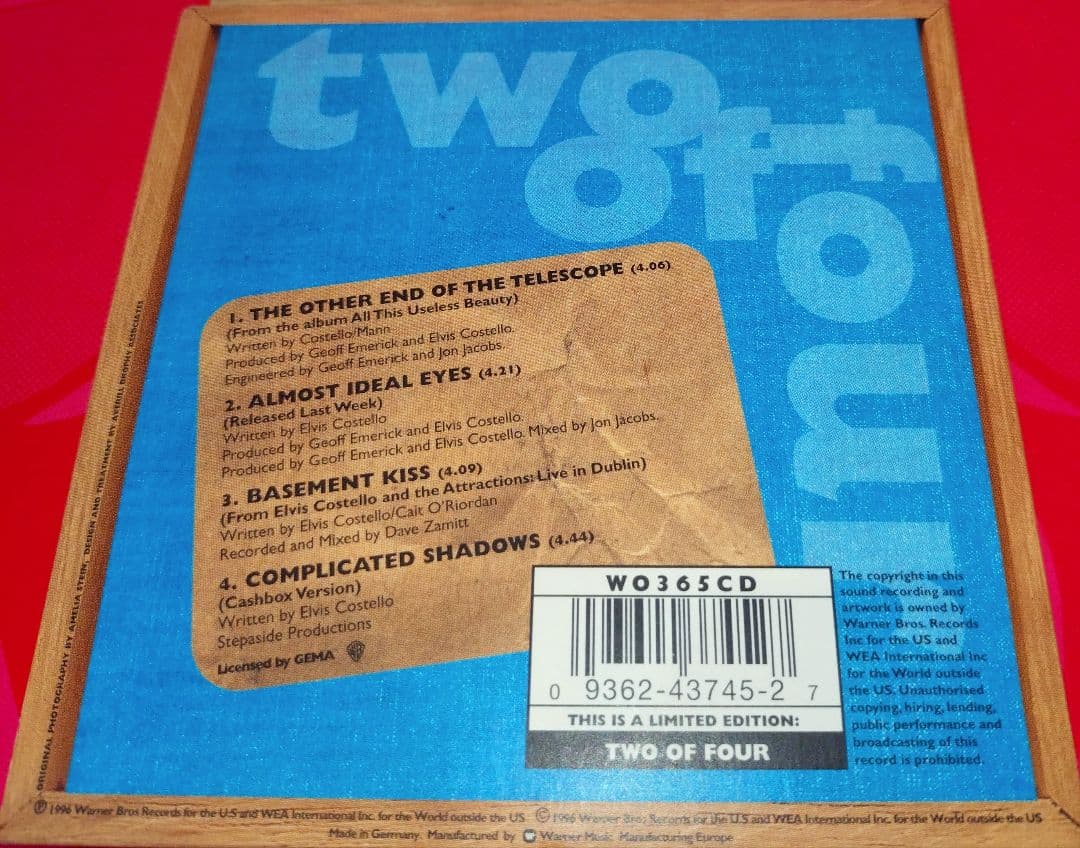 Elvis Costello & The Attractions 4-CD Limited Edition Singles Set 1996 Japan