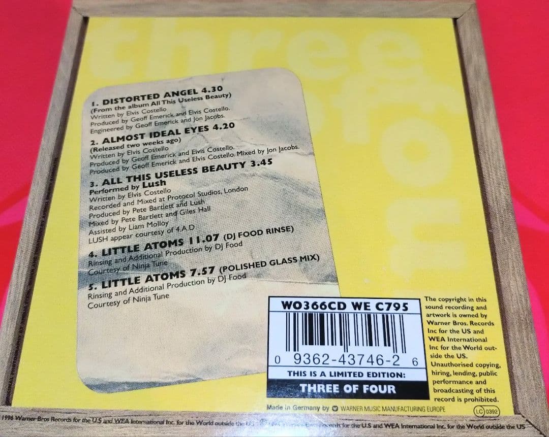 Elvis Costello & The Attractions 4-CD Limited Edition Singles Set 1996 Japan