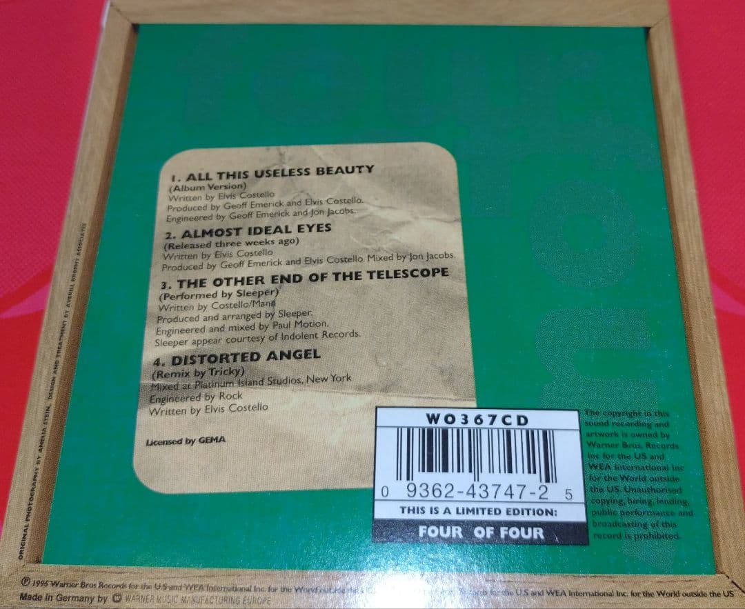 Elvis Costello & The Attractions 4-CD Limited Edition Singles Set 1996 Japan