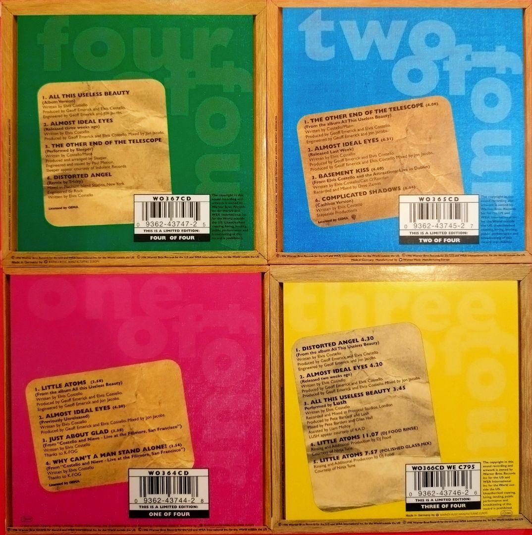Elvis Costello & The Attractions 4-CD Limited Edition Singles Set 1996 Japan