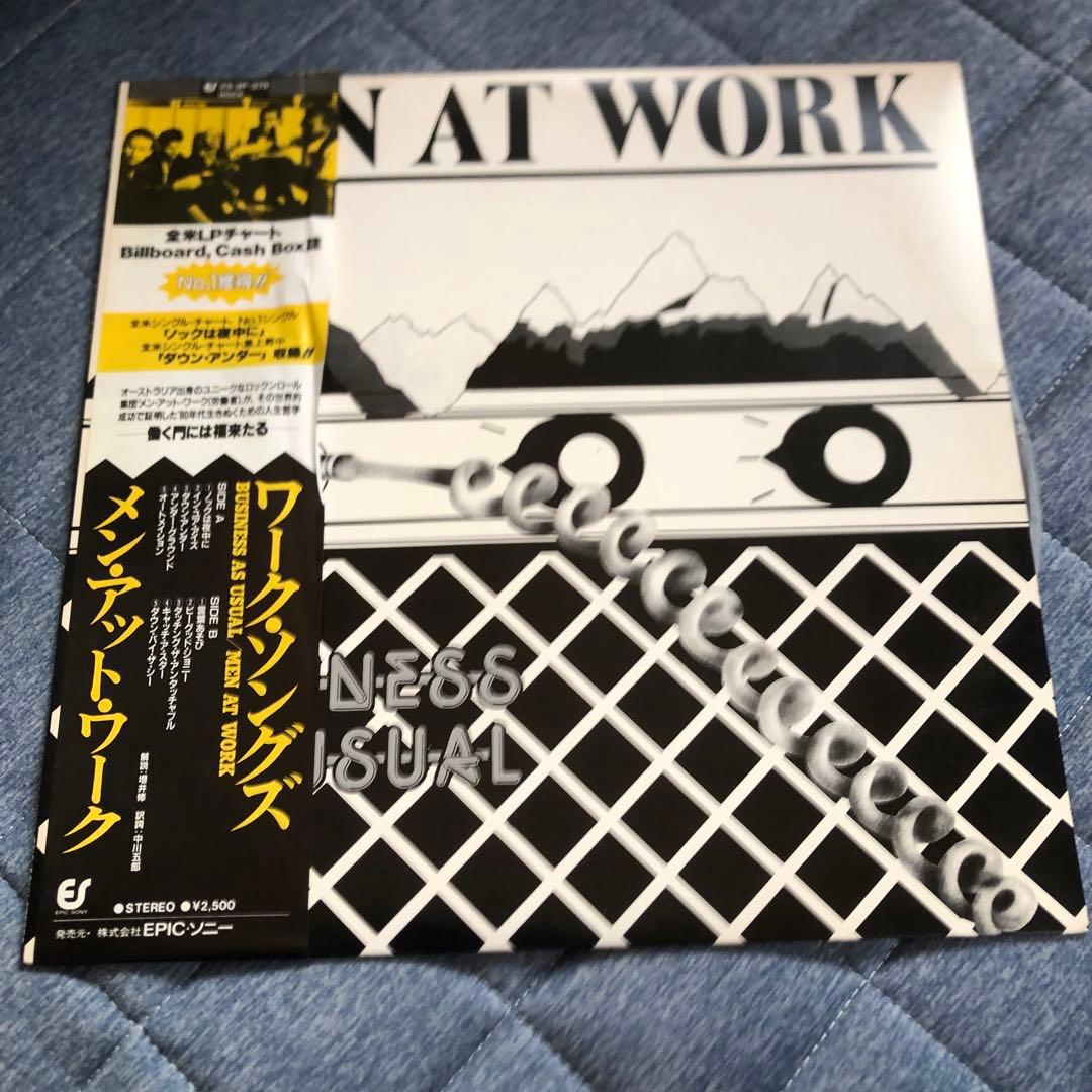 MEN AT WORK Business As Usual LP Vinyl Japan 1982 Epic Records OBI Rare