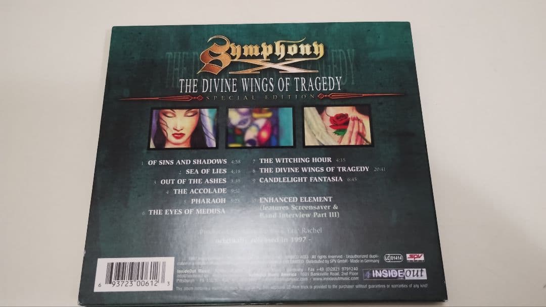 Symphony X The Divine Wings of Tragedy Special Edition CD Remaster, Rare, Used | Japansoundstore