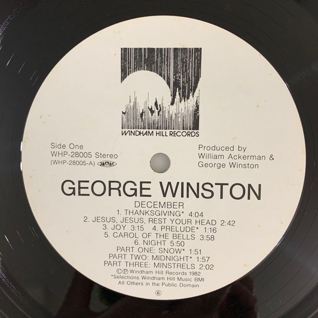 George Winston - December LP Japan Windham Hill WHP-28005 Piano Solos w/ Obi