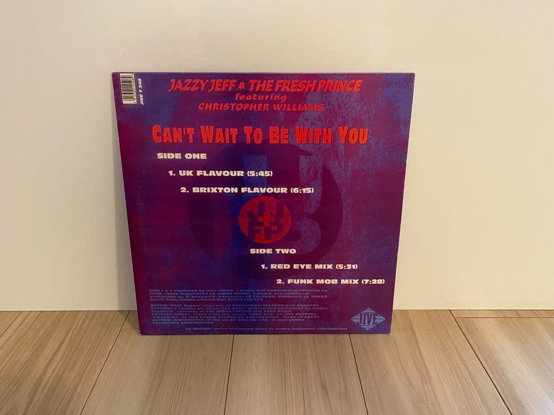 Jazzy Jeff & The Fresh Prince - Can't Wait To Be With You 12" Vinyl Record