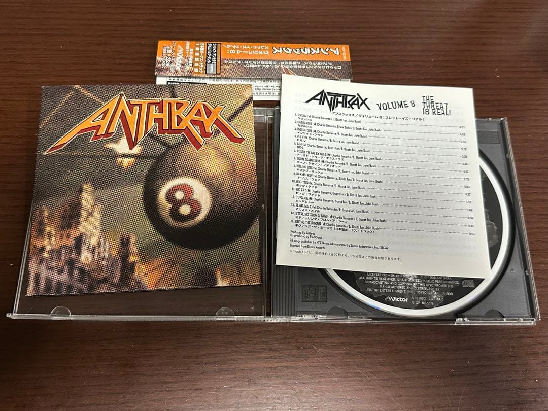 Anthrax - Volume 8: The Threat Is Real - CD Japan Press with OBI 1998