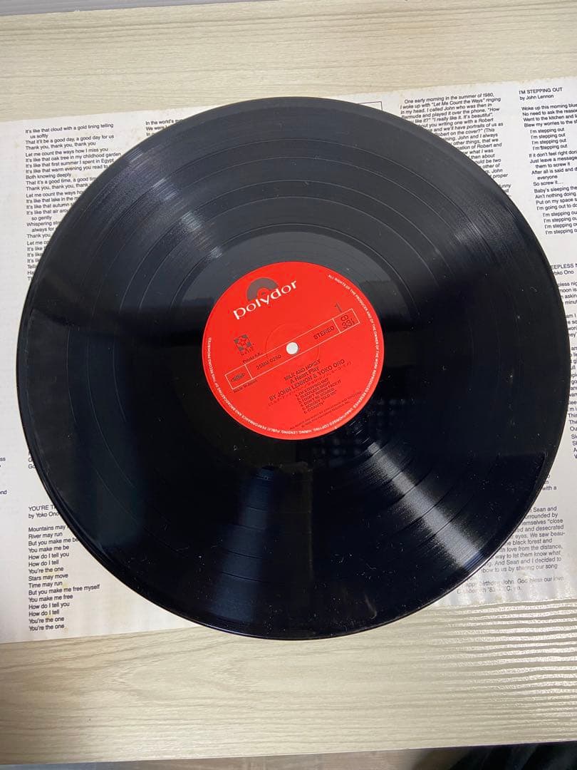 John Lennon & Yoko Ono Milk and Honey Vinyl LP Japan Pressing w/ Obi & Insert