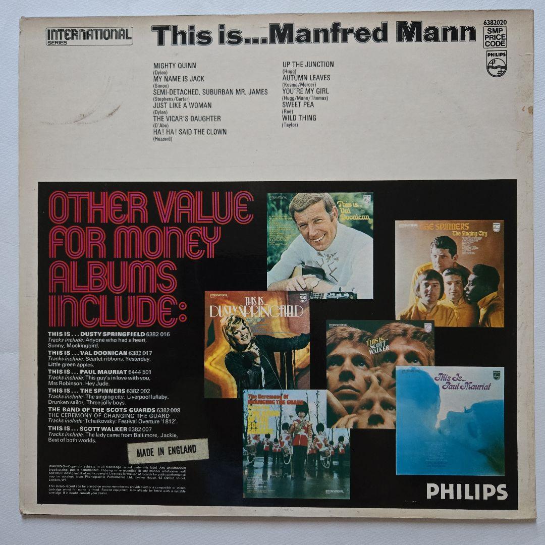 Manfred Mann - This is... Manfred Mann UK LP Vinyl Record Philips 1970 Rock