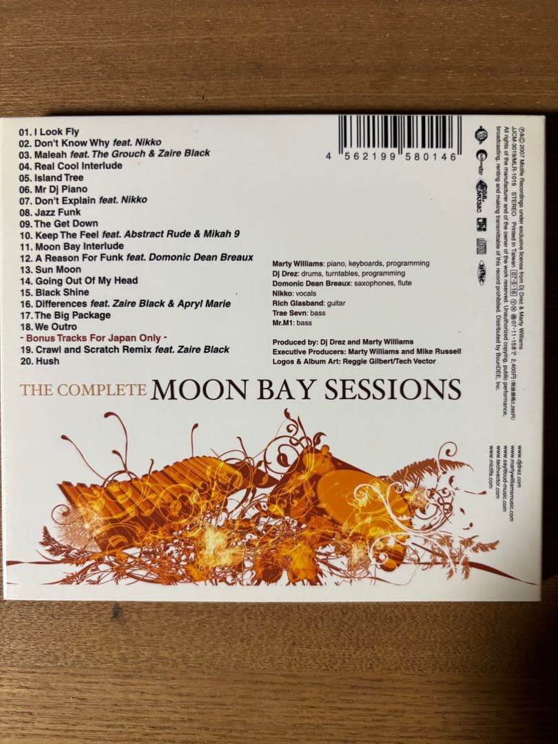 DJ Drez & Marty Williams - The Complete Moon Bay Sessions CD Japan Press 20 trac