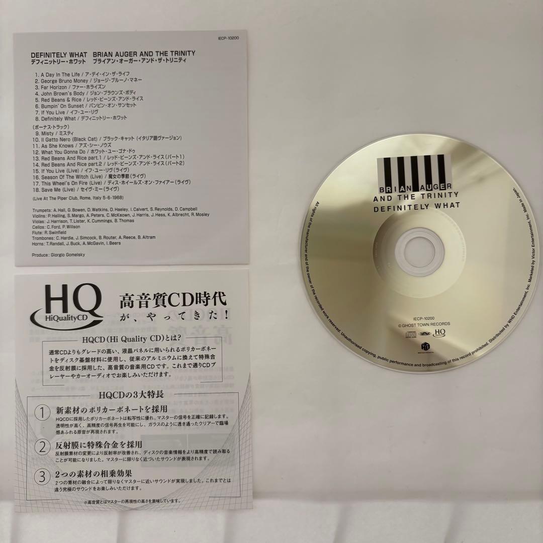 Brian Auger and the Trinity - Definitely What! CD Japan Press HQCD 2009 Remaster