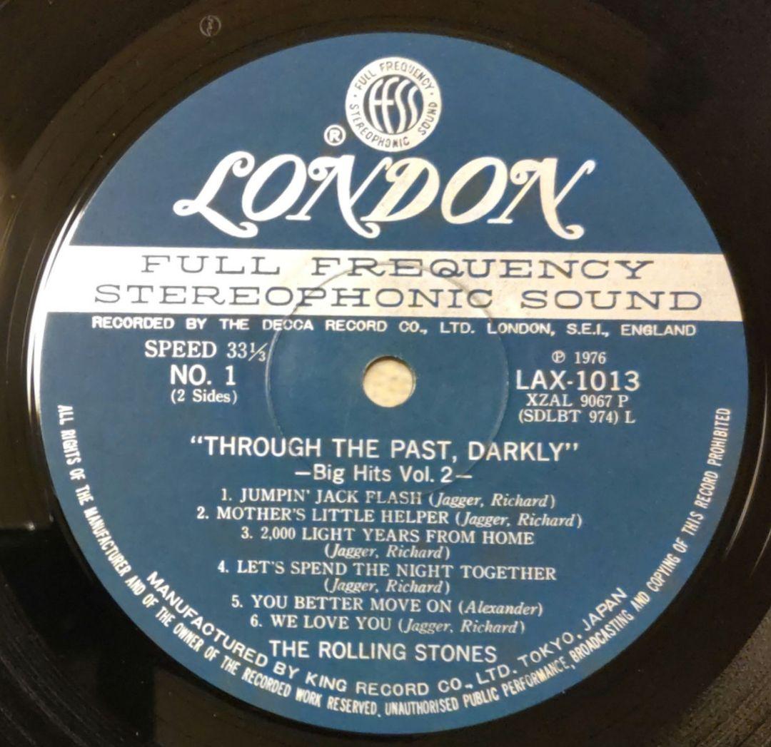 Rolling Stones "Through The Past, Darkly" LP Vinyl Record, 60s Rock, Excellent C | Japansoundstore