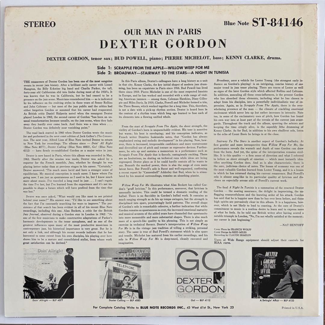Dexter Gordon - Our Man In Paris LP 1983 Japan King Heavyweight Vinyl Jazz