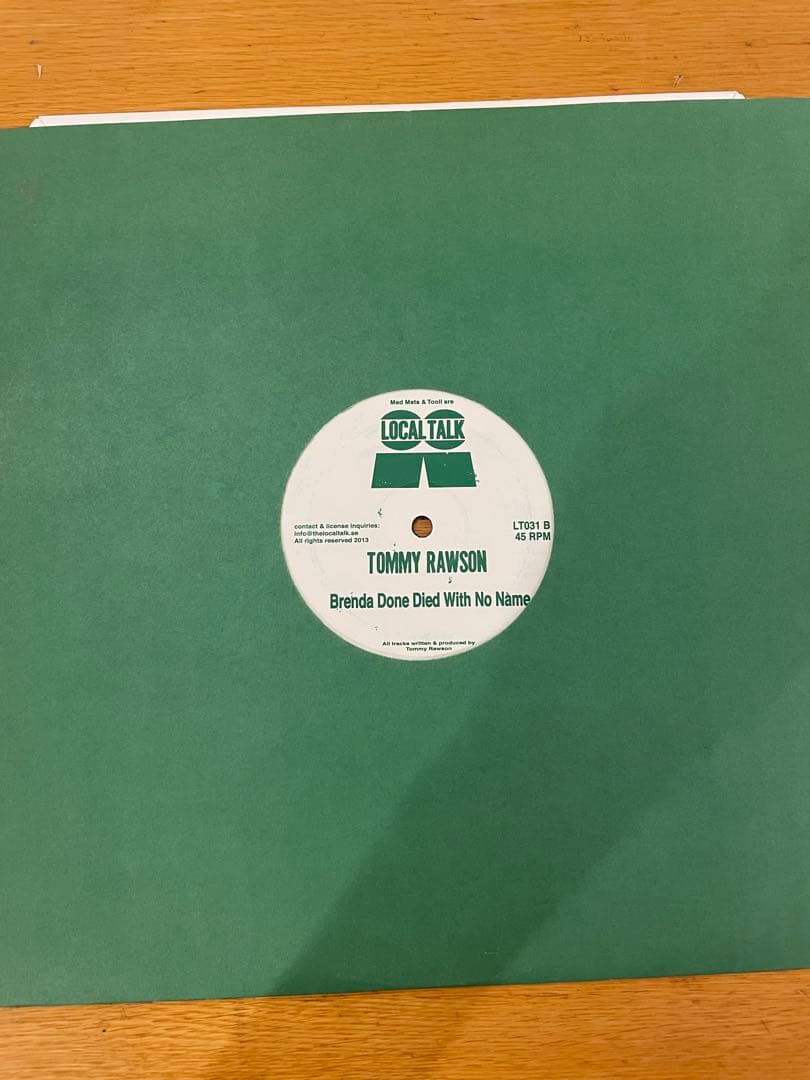 Tommy Rawson - Brenda Done Died With No Name 12" House Local Talk LT031 Vinyl