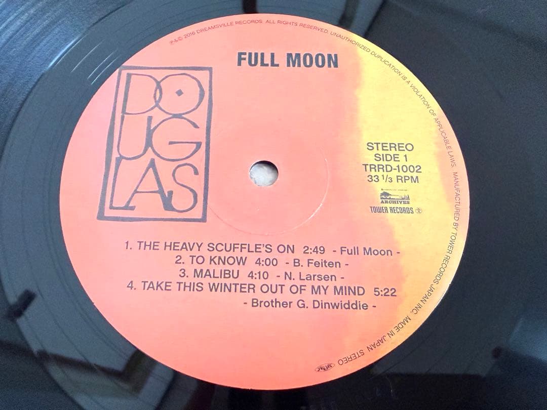 Full Moon - Full Moon LP Japan 2016 Vinyl Reissue Tower Records TRRD-1002