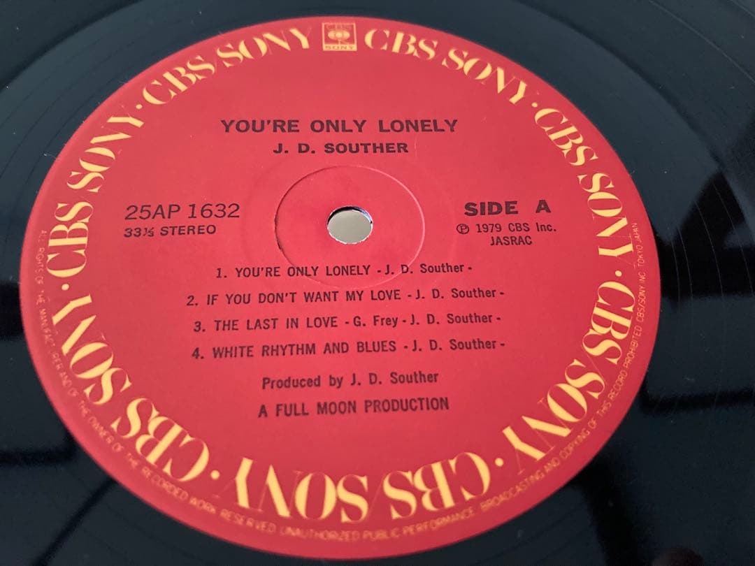 J.D. Souther You're Only Lonely LP CBS Sony 1979 First Pressing Obi-Liner Vinyl | Japansoundstore