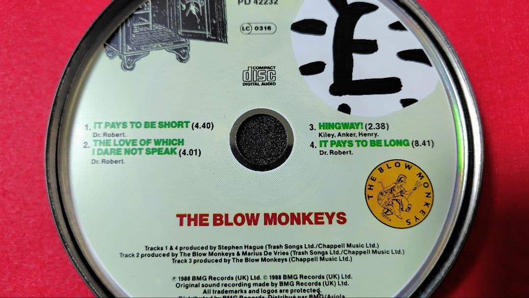 The Blow Monkeys - It Pays To Be Short Limited Edition Tin CD - 1988 Import