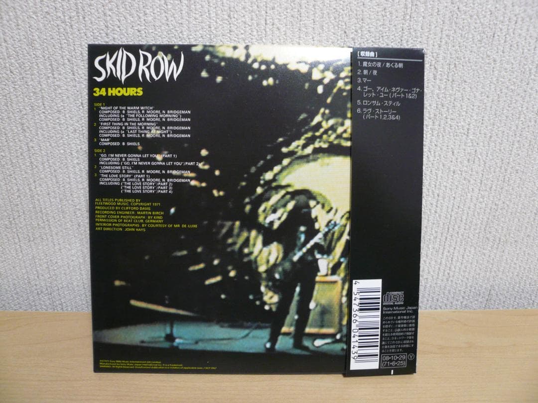Skid Row - 34 Hours CD Japan Press Papersleeve Edition with OBI SICP-2067