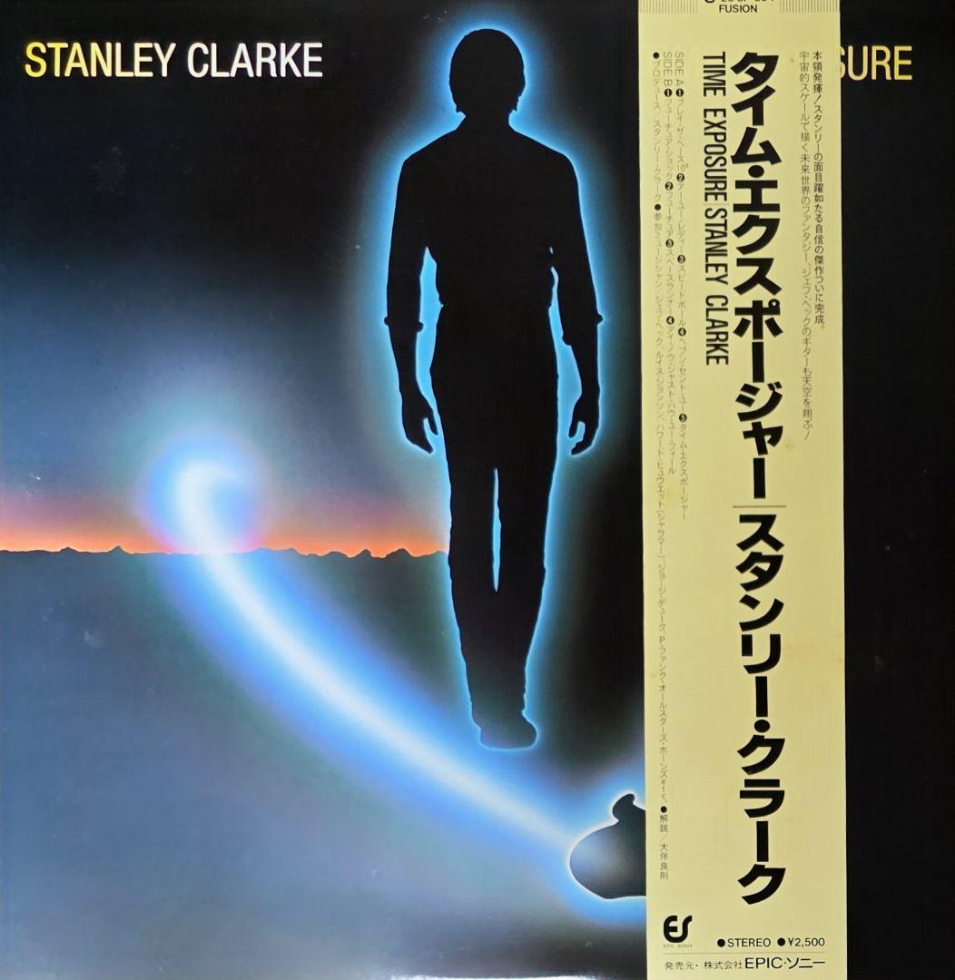 STANLEY CLARKE Time Exposure Japan Vinyl LP w/ Obi Fusion Jeff Beck