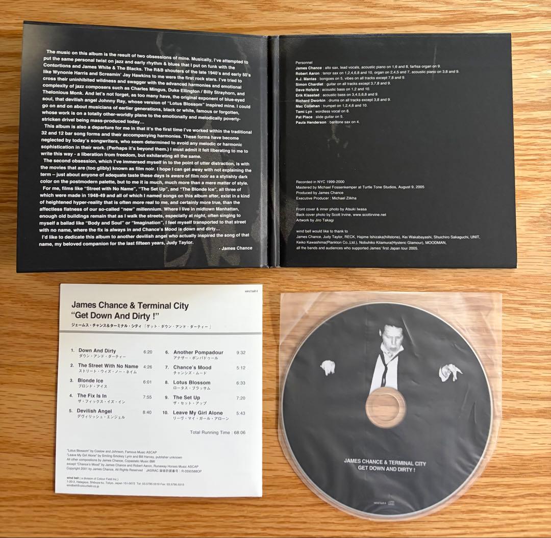 James Chance & Terminal City Get Down And Dirty! CD Paper Sleeve Japan Press