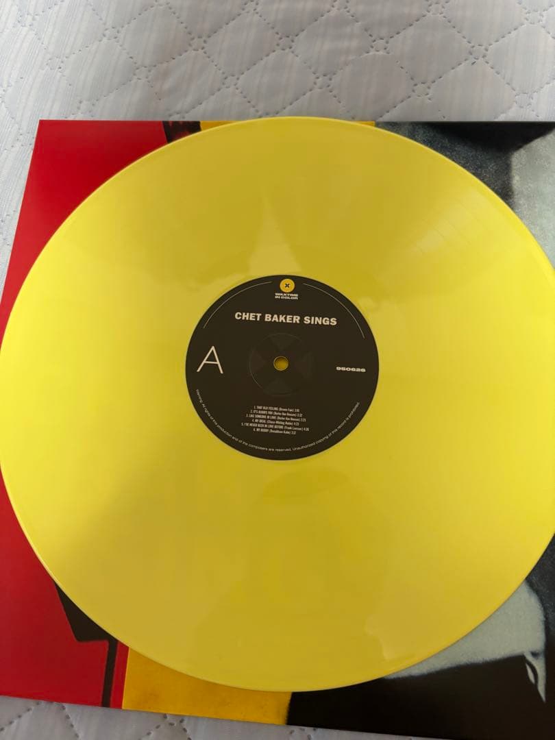 Chet Baker Sings Yellow Vinyl LP Jazz Record Beautiful Condition