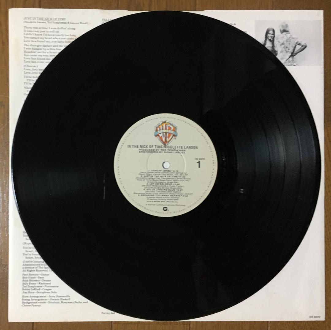 Nicolette Larson In The Nick of Time Vinyl LP 1979 AOR Light Mellow
