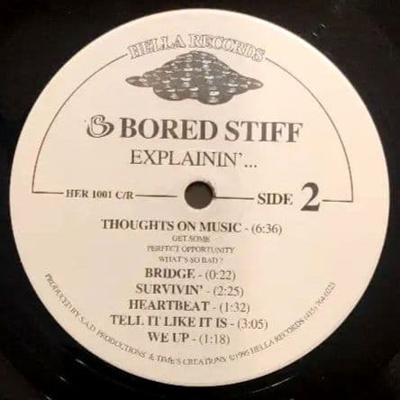 Bored Stiff Explainin' 1995 Original US Vinyl LP Underground Hip Hop Rare