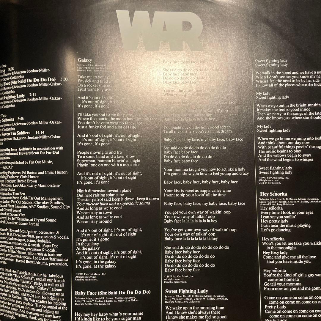 War - Galaxy LP 1977 Japan Vinyl Album VIM-6144 Funk Soul Disco