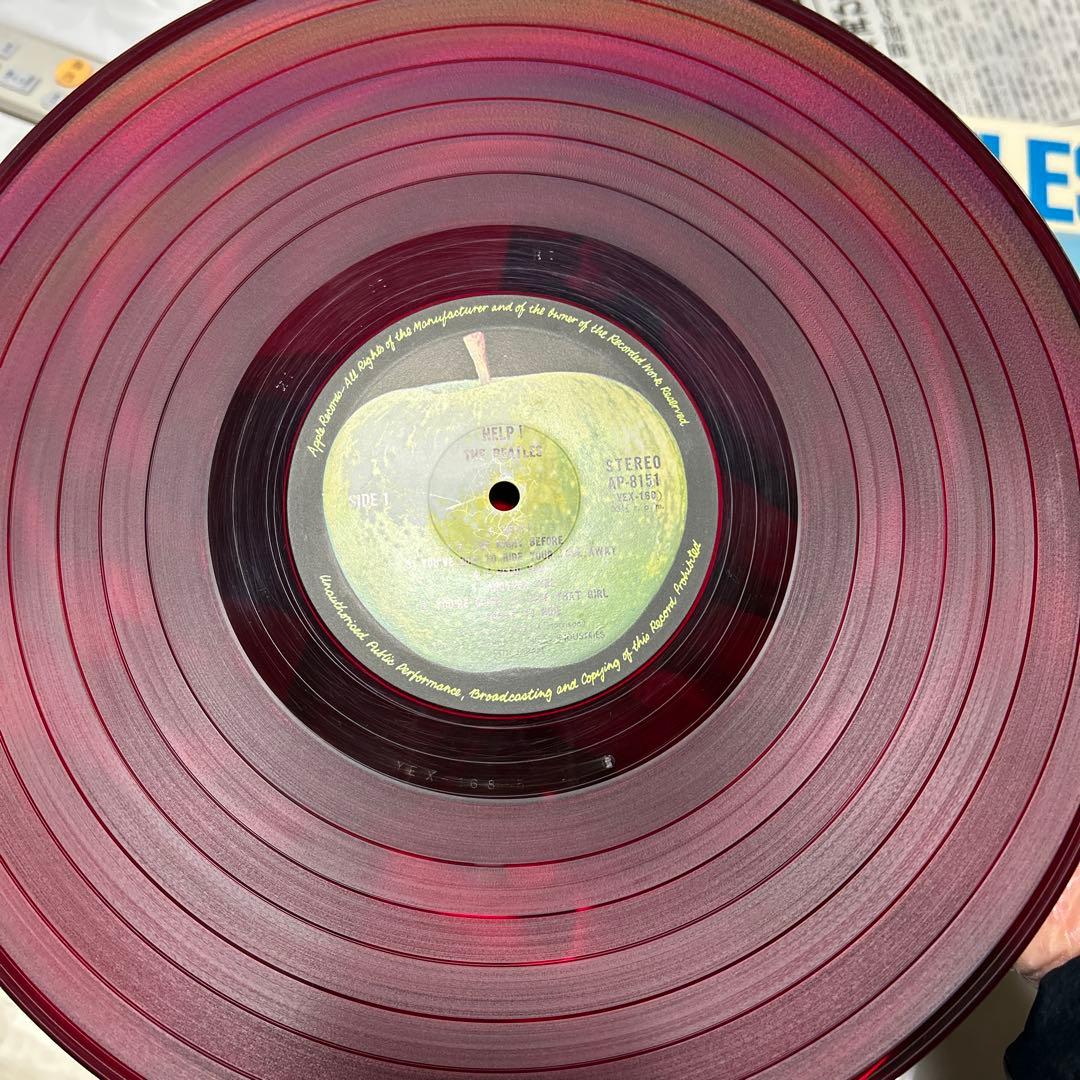 The Beatles Help LP Red Record with Obi, Very Good Condition, Near Mint Sound | Japansoundstore