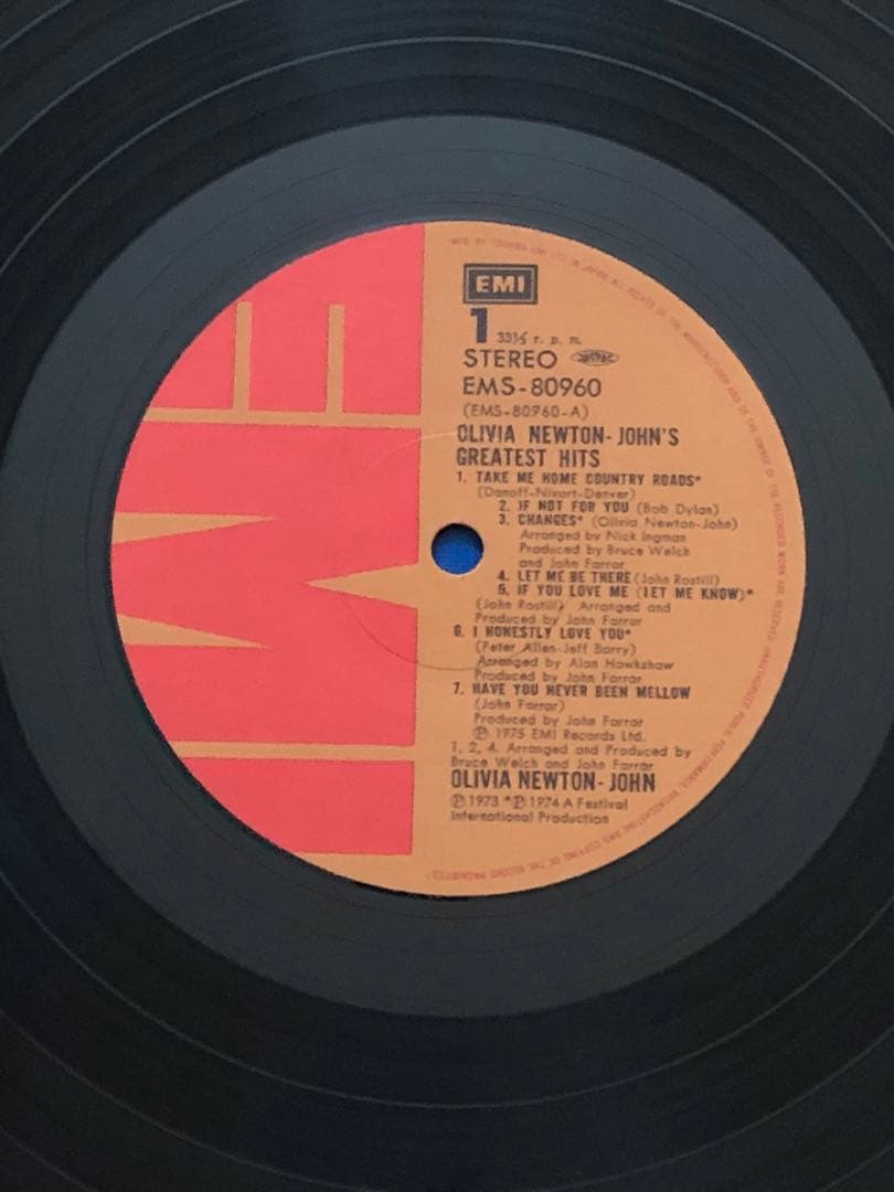 Olivia Newton-John - Greatest Hits Vinyl LP Japan EMS-80960 with Obi & Insert