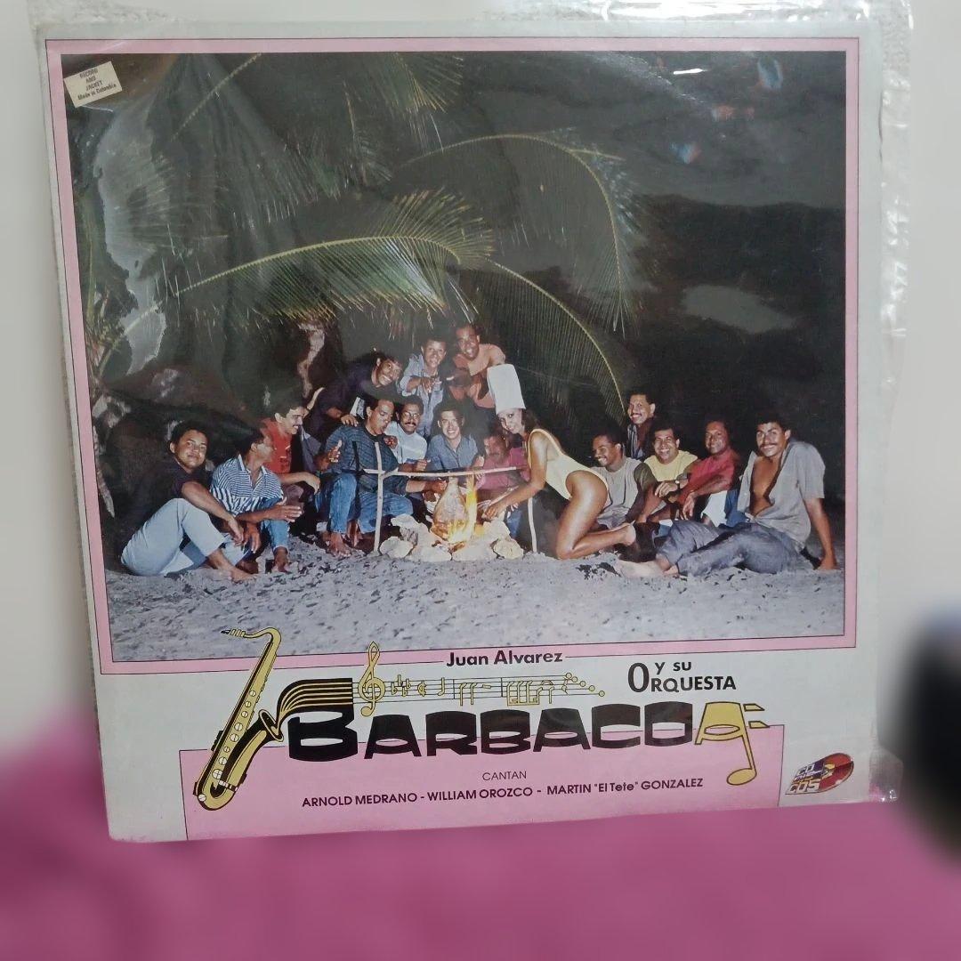 Juan Alvarez Y Su Orquesta - Barbacoa Vinyl LP 1990 Colombia Tropical Salsa