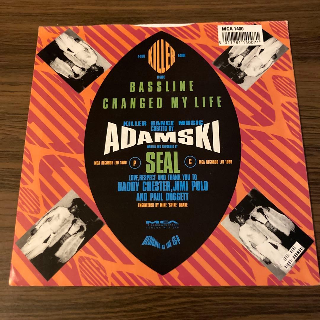 Adamski feat. Seal - Killer / Bassline Changed My Life 7" Vinyl Record