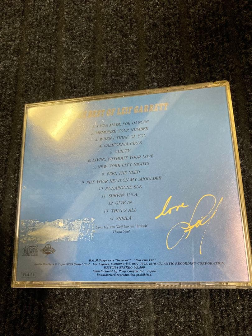 Leif Garrett The Best Of Leif Garrett Japan Press CD D25Y-0164 Rare Promo