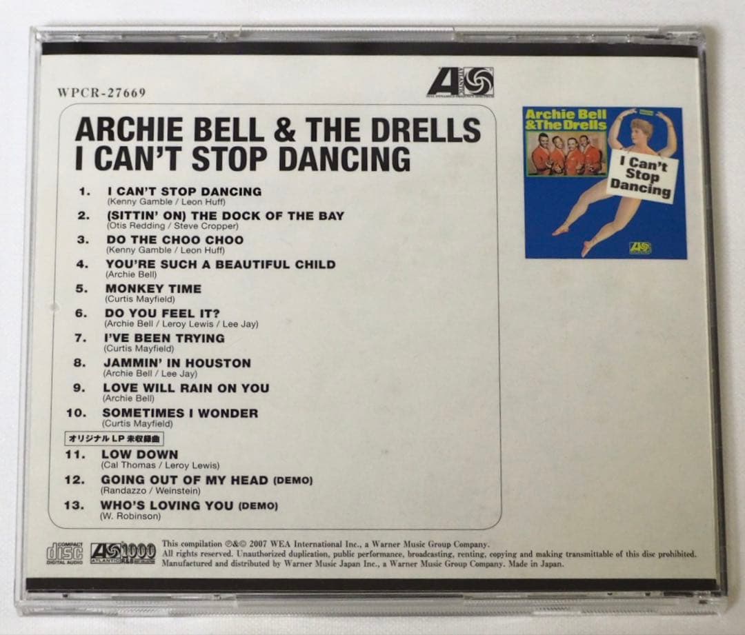 Archie Bell & The Drells - I Can't Stop Dancing CD Japan Press 2013 Remaster