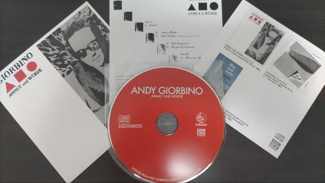 Andy Giorbino - Anmut und Würde CD Japan Limited Paper Sleeve OBI 2019 Remaster