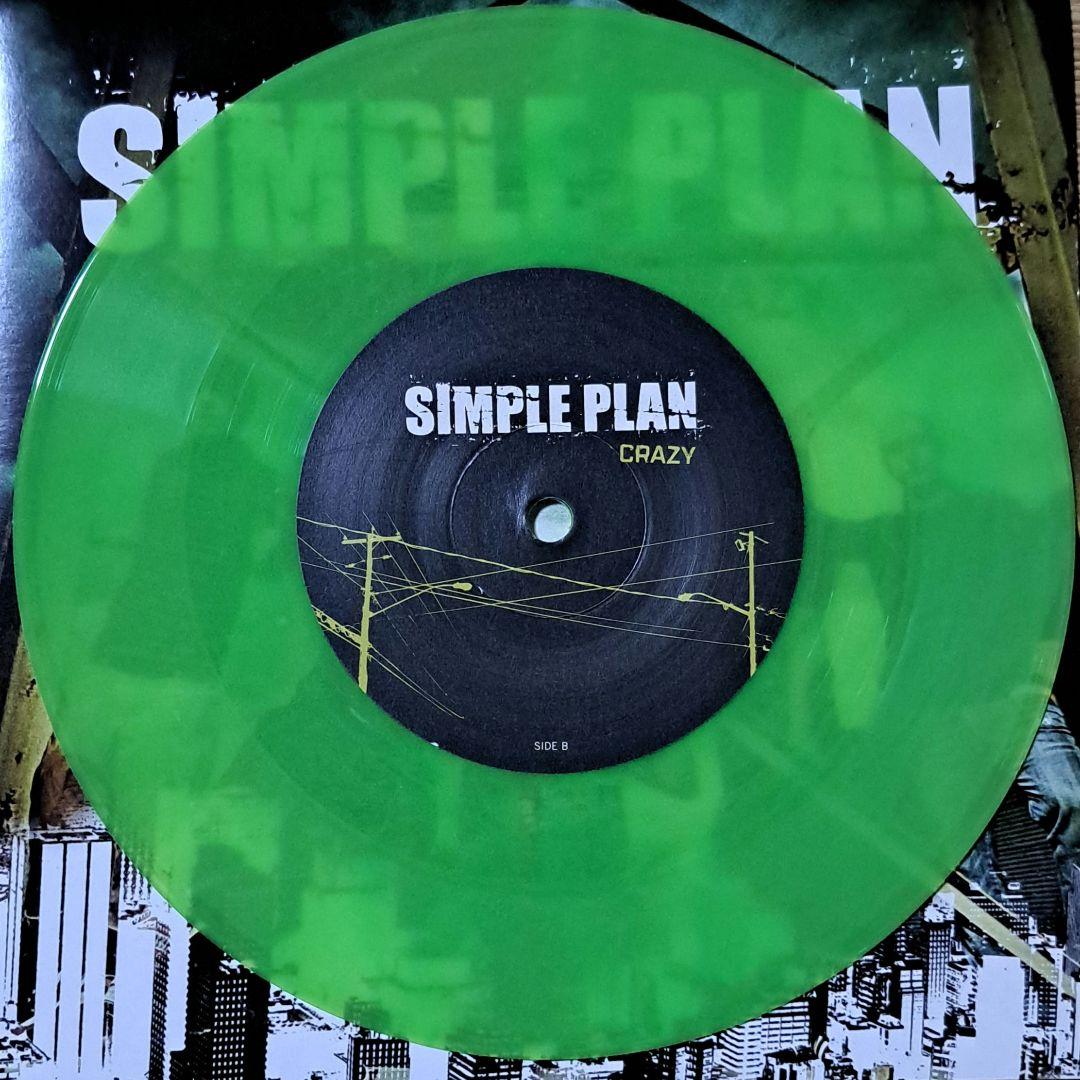 Simple Plan - Crazy / I'd Do Anything 7" Vinyl Record Green Color Limited Editio